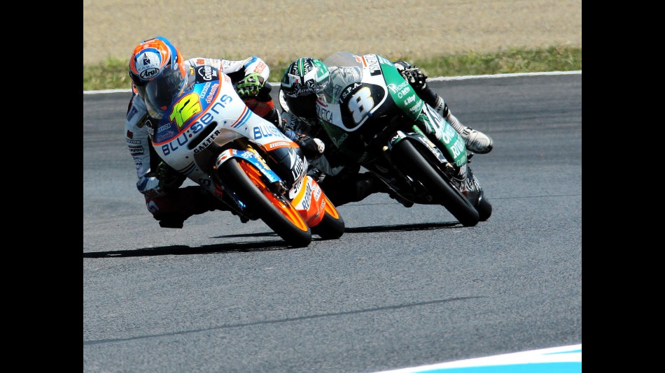 Esteve Rabat and Lorenzo Zanetti in action in Motegi