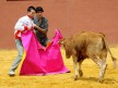 Alex de Angelis learns bullfighting skills in Andalucía with Jesulín de Ubrique