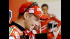 Casey Stoner in the Ducati garage