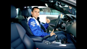 Spaniard drives MotoGP Safety Car round Jerez circuit.