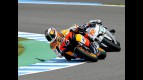 Andrea Dovizioso and Yuki Takahashi in action in Jerez