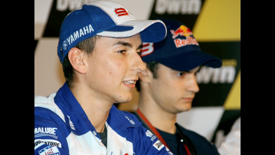 Jorge Lorenzo and Dani Pedrosa at the GP bwin.com de España Press Conference