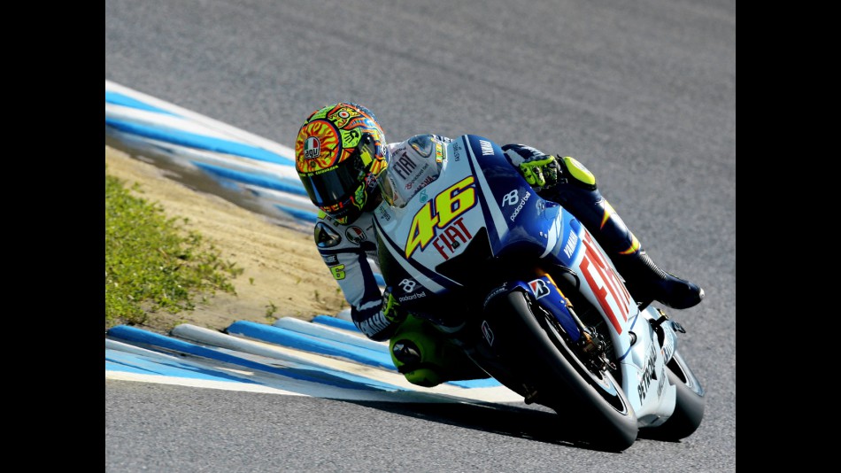 Valentino Rossi in action in Motegi