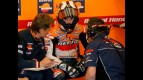 Dani Pedrosa in the Repsol Honda garage