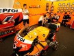 Andrea Dovizioso in the Repsol Honda garage