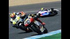 Karel Abraham crashes during 250cc race in Jerez