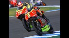 Sandro Cortese riding side-by-side with Dominique Aegerter in Jerez