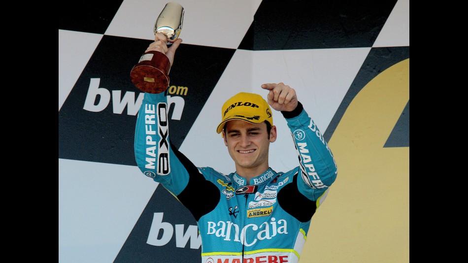 Sergio Gadea on the podium at Jerez
