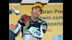 Hiroshi Aoyama on the podium at Jerez