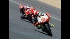 Marco Simoncelli and Alvaro Bautista in action in Jerez