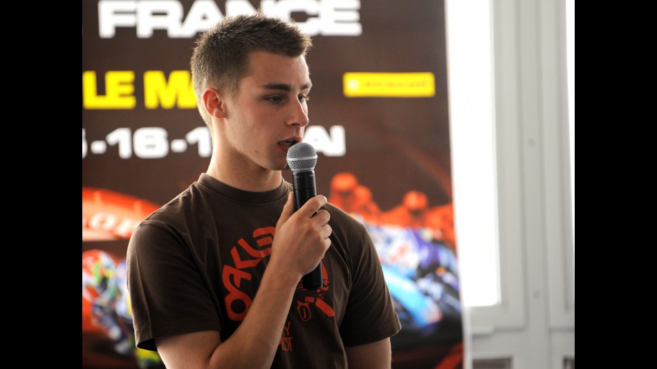 Jules Cluzel at the French GP presentation
