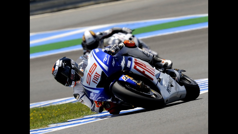Jorge Lorenzo in action in jerez