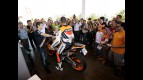 Dani Pedrosa attending local fans at Las Palmas de Gran Canaria
