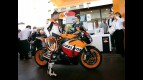 Dani Pedrosa attending local fans at Las Palmas de Gran Canaria