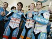 Julian Simon, Bradley Smith and Sergio Gadea in the Bancaja Aspar Team garage