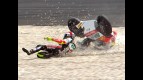 Marco Simoncelli crash in Le Mans FP1