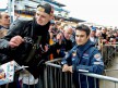 Dani Pedrosa signing autographs at Le Mans Circuit