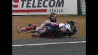 Scott Redding crash during race in Le Mans