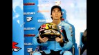 Chris Vermeulen in the Rizla Suzuki garage