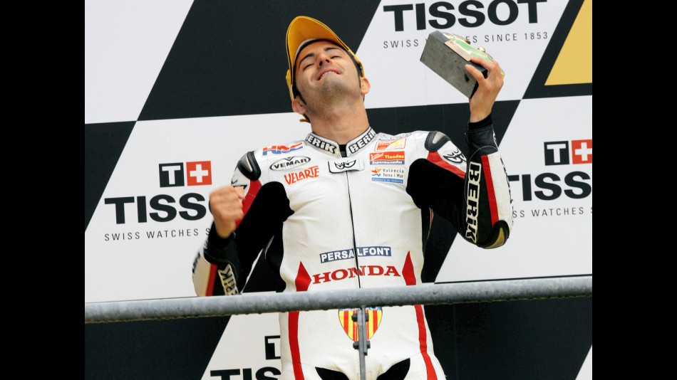 Héctor Faubel on the Podium at Le Mans
