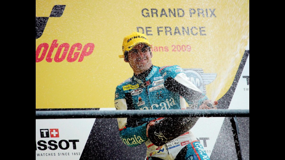 Julian Simon on the podium at Le Mans