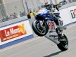 Jorge Lorenzo pulls off a wheelie in Le Mans