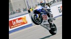 Jorge Lorenzo pulls off a wheelie in Le Mans