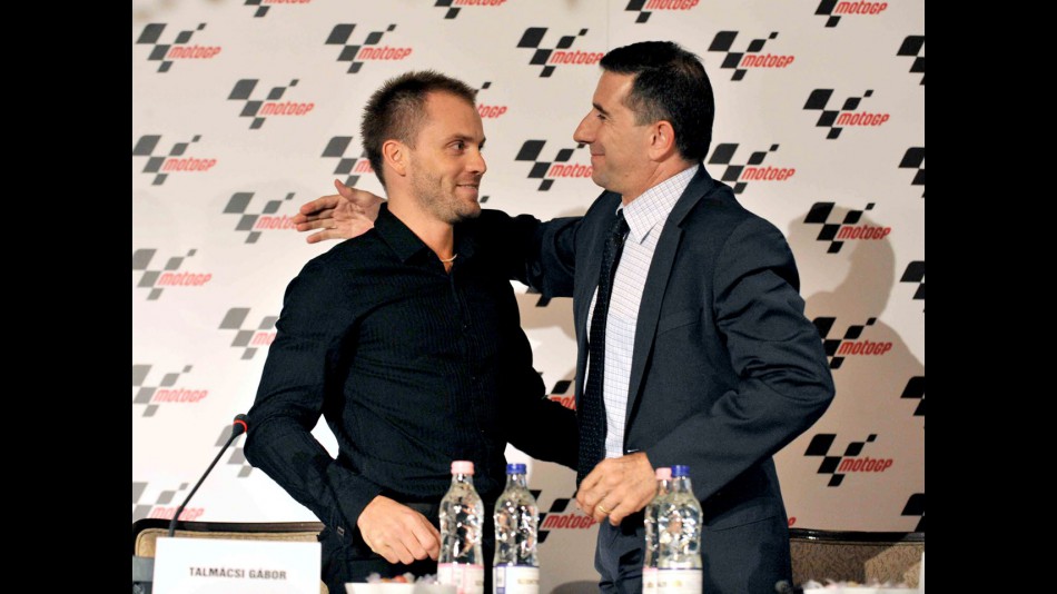 Gabor Talmacsi and Jorge Martínez Aspar during press conference