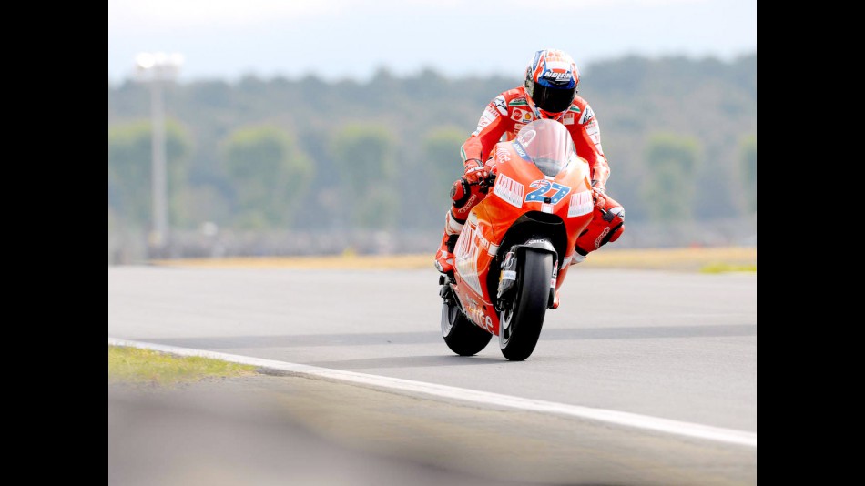 Casey Stoner on track