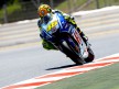 Valentino Rossi in aciton in Montmeló