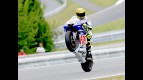 Valentino Rossi pulls off a Wheelie in Brno