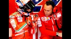 Casey Stoner in the Ducati garage