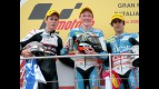 Nico Terol, Bradley Smith and Julian Simon on the podium at Mugello