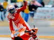 Casey Stoner celebrating victory at Mugello