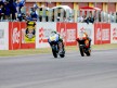 Valentino Rossi riding ahead of Andrea Dovizioso in Mugello