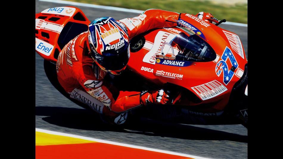 Casey Stoner in action in Mugello