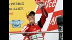 Alvaro Bautista on the podium at Mugello