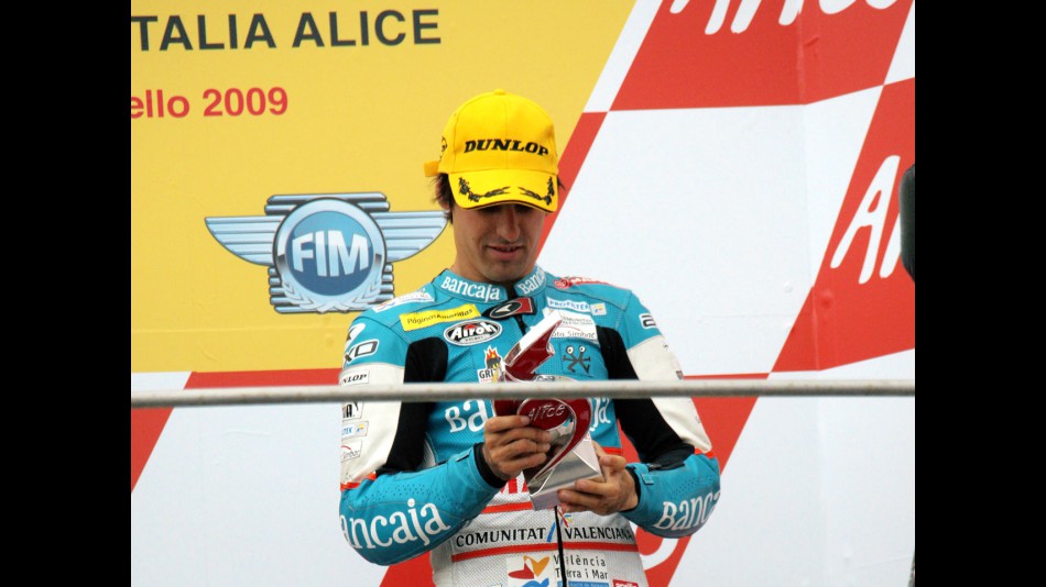 Julian Simon on the podium at Mugello