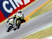 James Toseland and Randy de Puniet in actino in Mugello
