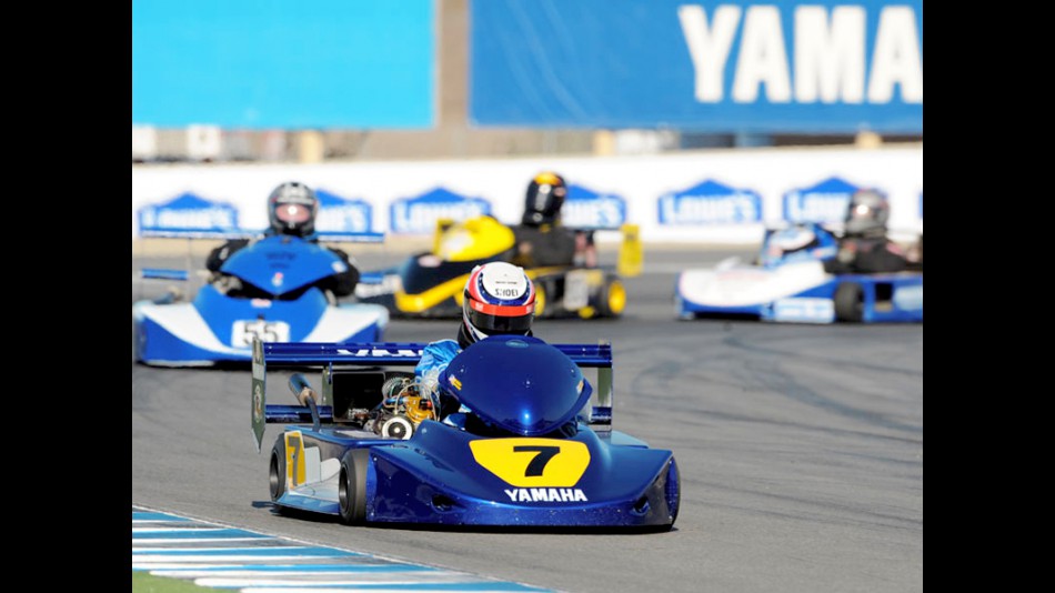 Yamaha Legends at SuperKart exhibition in Laguna Seca