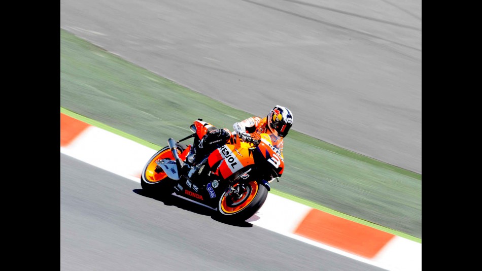 Dani Pedrosa in action in Montmeló