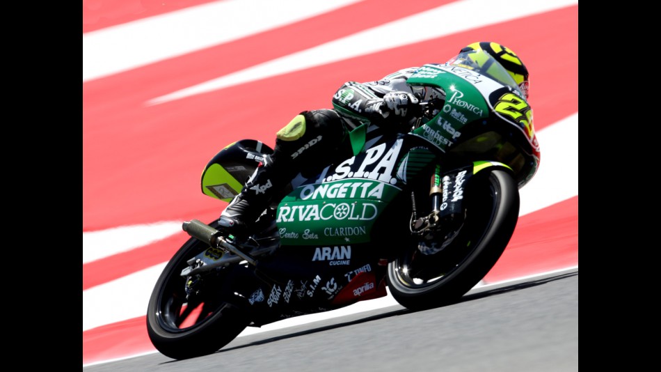 Andrea Iannone in action in Montmeló