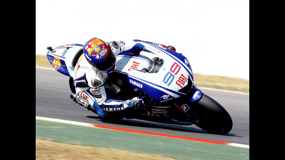Jorge Lorenzo in action in Montmeló