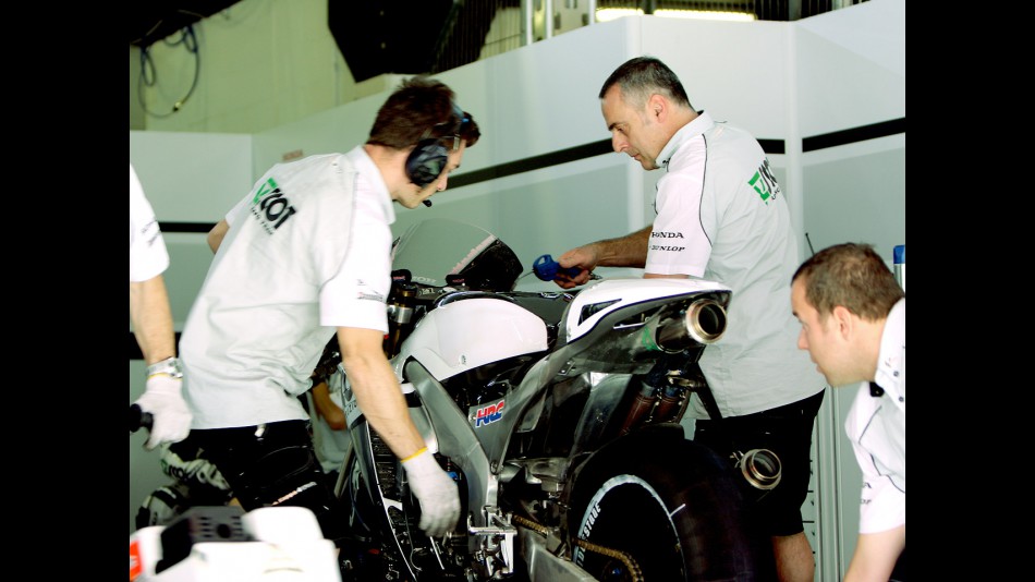 Mechanics crew at the Scot Racing garage