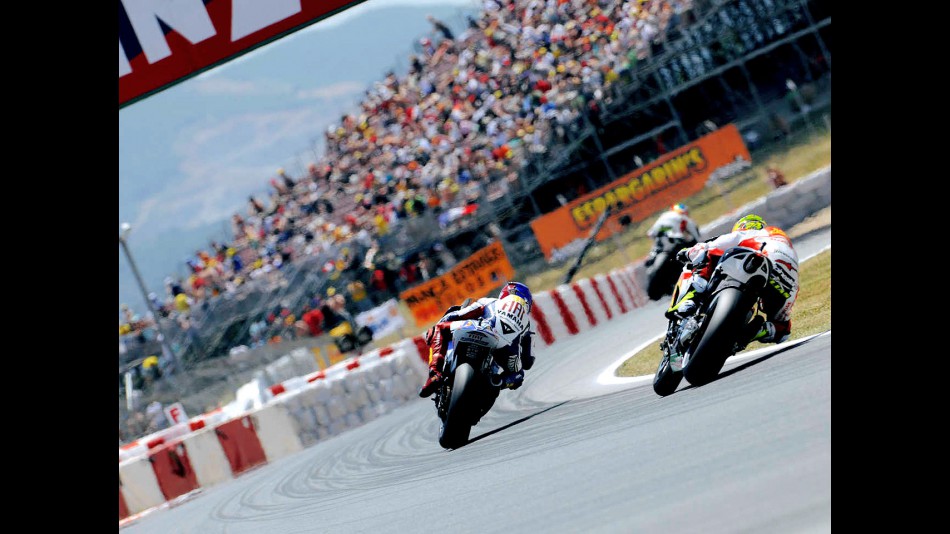 MotoGP Group in action in Montmeló