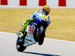 Valentino Rossi pulls off a wheelie in Montmeló