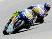 Valentino Rossi riding ahead of Jorge Lorenzo during the race at Catalunya Circuit