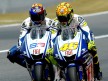 Yamaha´s Valentino Rossi and Jorge Lorenzo at Catalunya Circuit