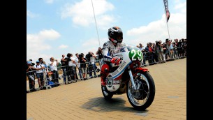 MotoGP stars enjoy classic demonstration ride