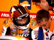 Andrea Dovizioso in the Repsol Honda garage